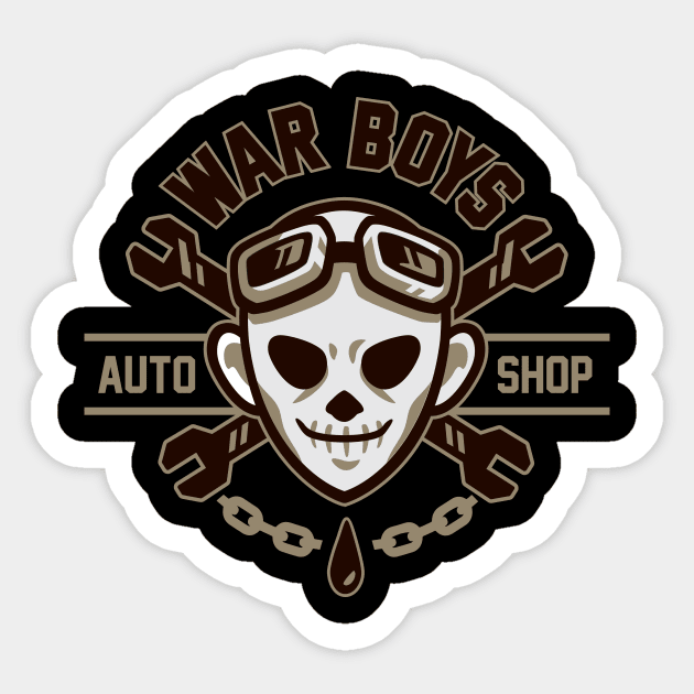 War Boys Auto Shop Sticker by WinterArtwork